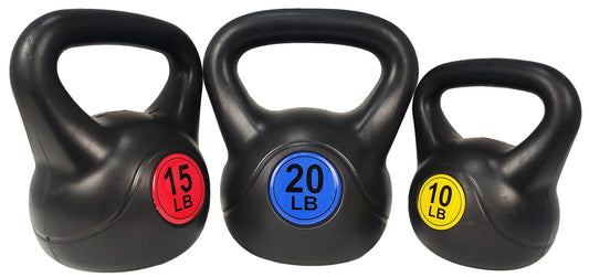 Elevate Your Workout with Our 3-Piece Wide Grip Kettlebell Set: 10Lb, 15Lb, and 20Lb for Ultimate Strength Training
