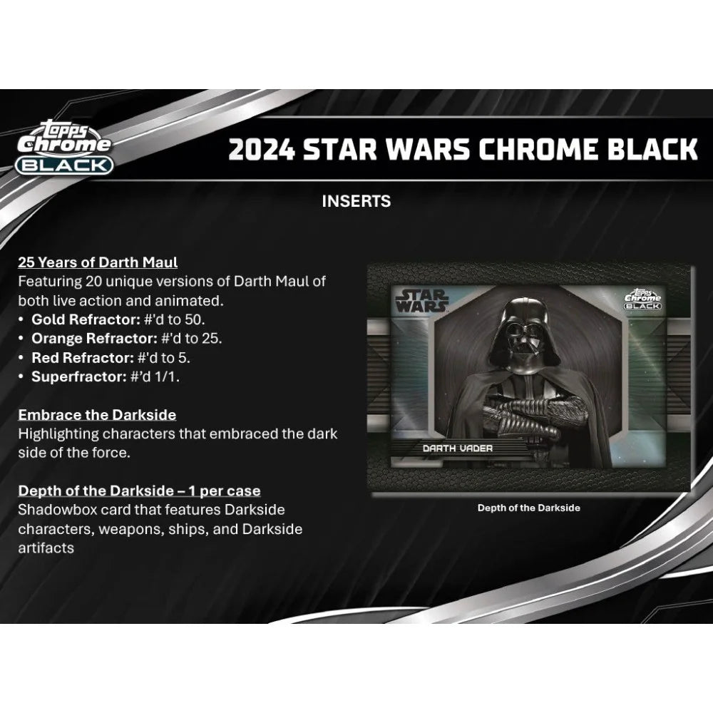 Star Wars Chrome Black Hobby Box 2024 - Exclusive Autographs and Rare Inserts