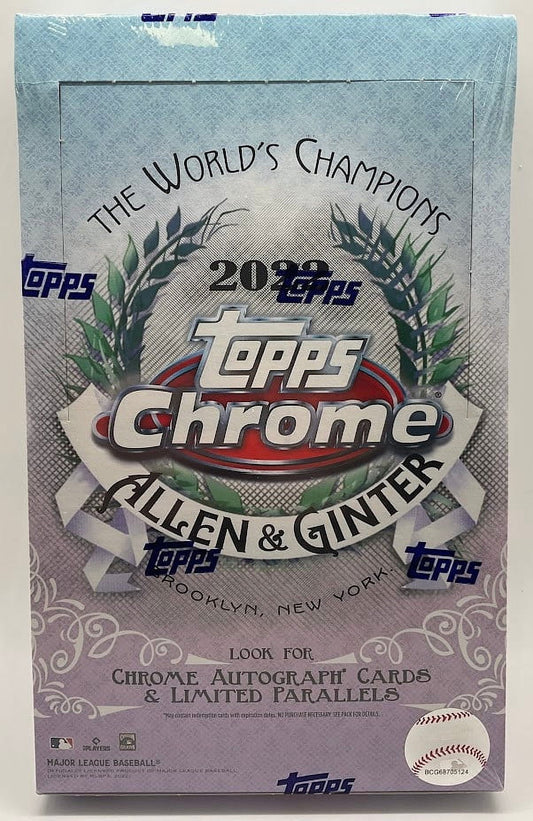 2022 Allen & Ginter Chrome Baseball Hobby Box - Premium Collectible Trading Cards