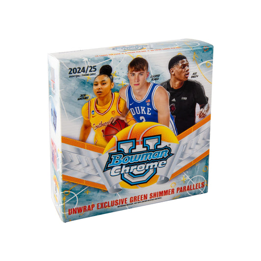 Unleash the Excitement with the 2024-25 Bowman University Chrome Basketball Trading Cards Mega Box Edition!