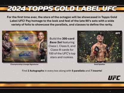 Unleash the Thrill of UFC Collecting with the 2024 UFC Gold Label Hobby Box