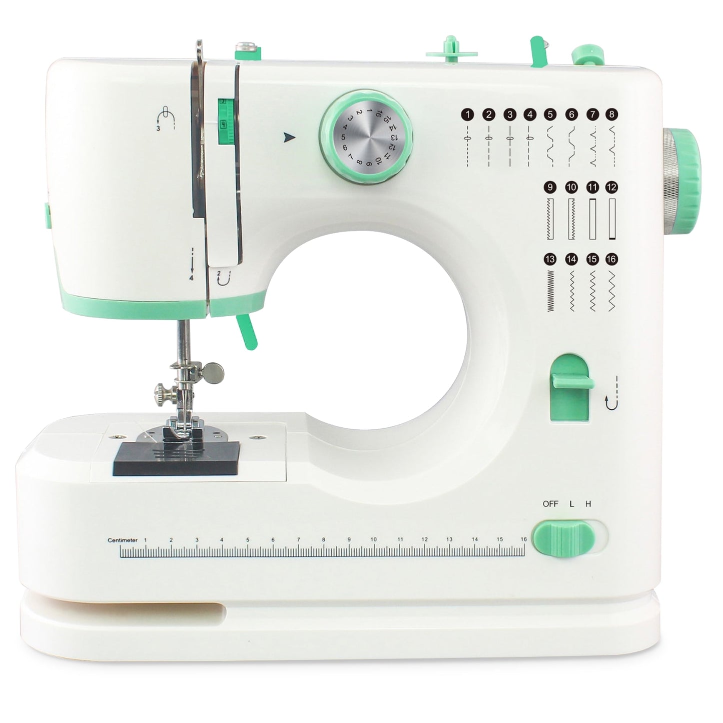 Beginner-Friendly Portable Sewing Machine with 16 Built-In Stitches and Foot Pedal