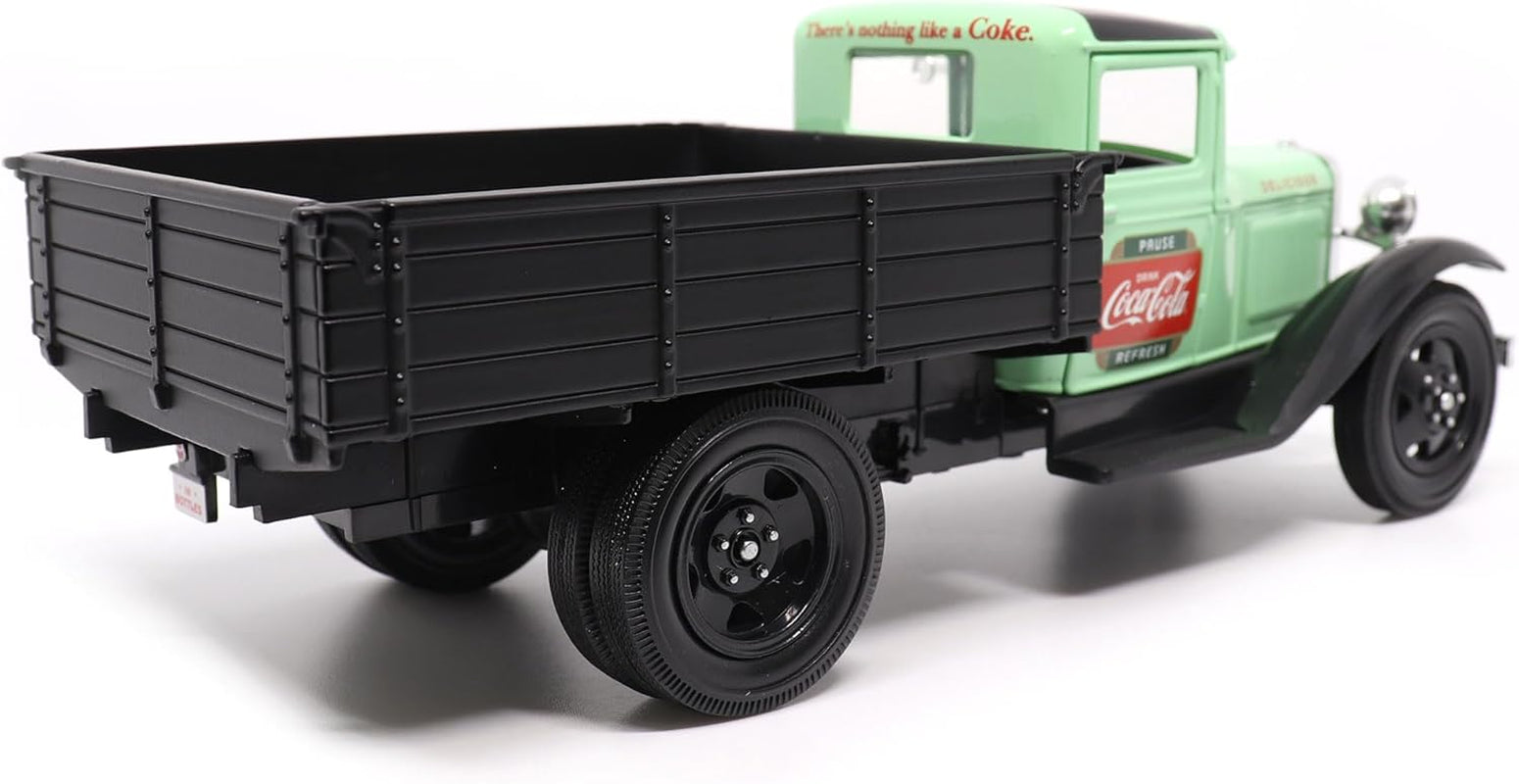 1931 Ford Model AA Pickup Truck Diecast Model - Light Green & Black Coca-Cola Edition by Motor City Classics - 1/24 Scale Collectible for Enthusiasts and Collectors