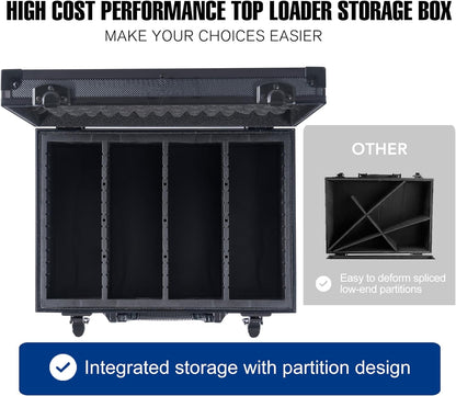 Premium Toploaders Storage Box - Durable Hard Case for 3" x 4" 35Pt Rigid Card Holders, Ideal for Trading and Sports Cards