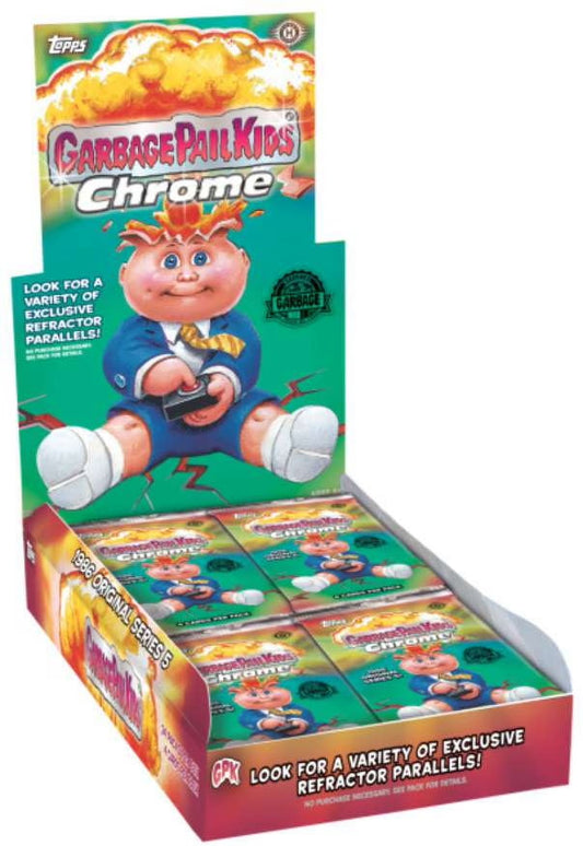 Unleash Nostalgia with the 2022 Garbage Pail Kids Chrome Hobby Box Edition - 24 Packs of Collectible Fun!