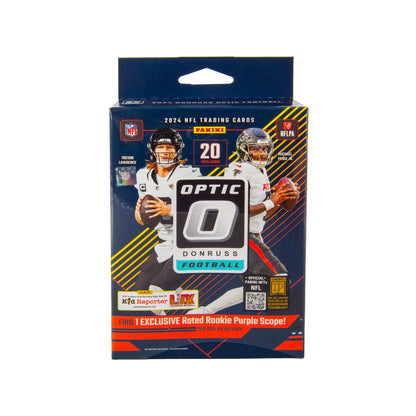 Unleash the Excitement with the 2024 Donruss Optic NFL Football Trading Cards Hanger Box - 20 Cards & Exclusive Rated Rookie Scope!