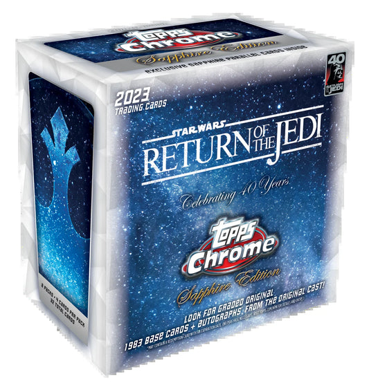 2023 Star Wars Chrome Sapphire Edition: Celebrate the 40th Anniversary of Return of the Jedi with this Limited Hobby Box!