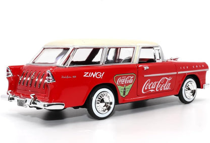 Stunning 1:24 Scale Coca-Cola 1955 Chevy Nomad Diecast Model - A Must-Have Collectible!