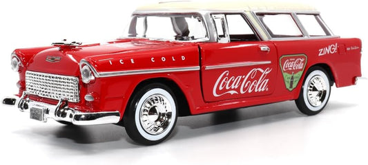 Stunning 1:24 Scale Coca-Cola 1955 Chevy Nomad Diecast Model - A Must-Have Collectible!