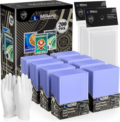 Ultimate 200 Card Sleeves & Top Loaders Set – 100 Premium Hard Plastic Protectors + 100 Clear Sleeves for Superior Card Protection!
