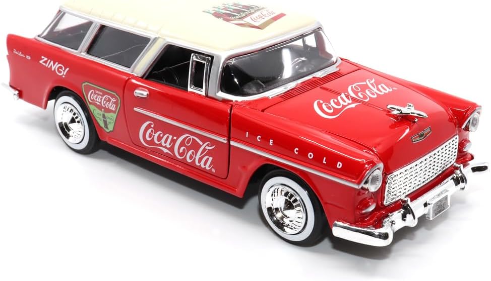 Stunning 1:24 Scale Coca-Cola 1955 Chevy Nomad Diecast Model - A Must-Have Collectible!