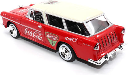 Stunning 1:24 Scale Coca-Cola 1955 Chevy Nomad Diecast Model - A Must-Have Collectible!