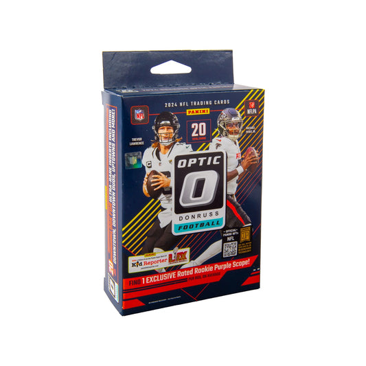 Unleash the Excitement with the 2024 Donruss Optic NFL Football Trading Cards Hanger Box - 20 Cards & Exclusive Rated Rookie Scope!
