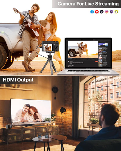 Capture Every Moment with the ACTITOP 4K Ultra HD Digital Camera - 64MP Dual Lens Vlogging Powerhouse with 16X Zoom and 32GB Card!