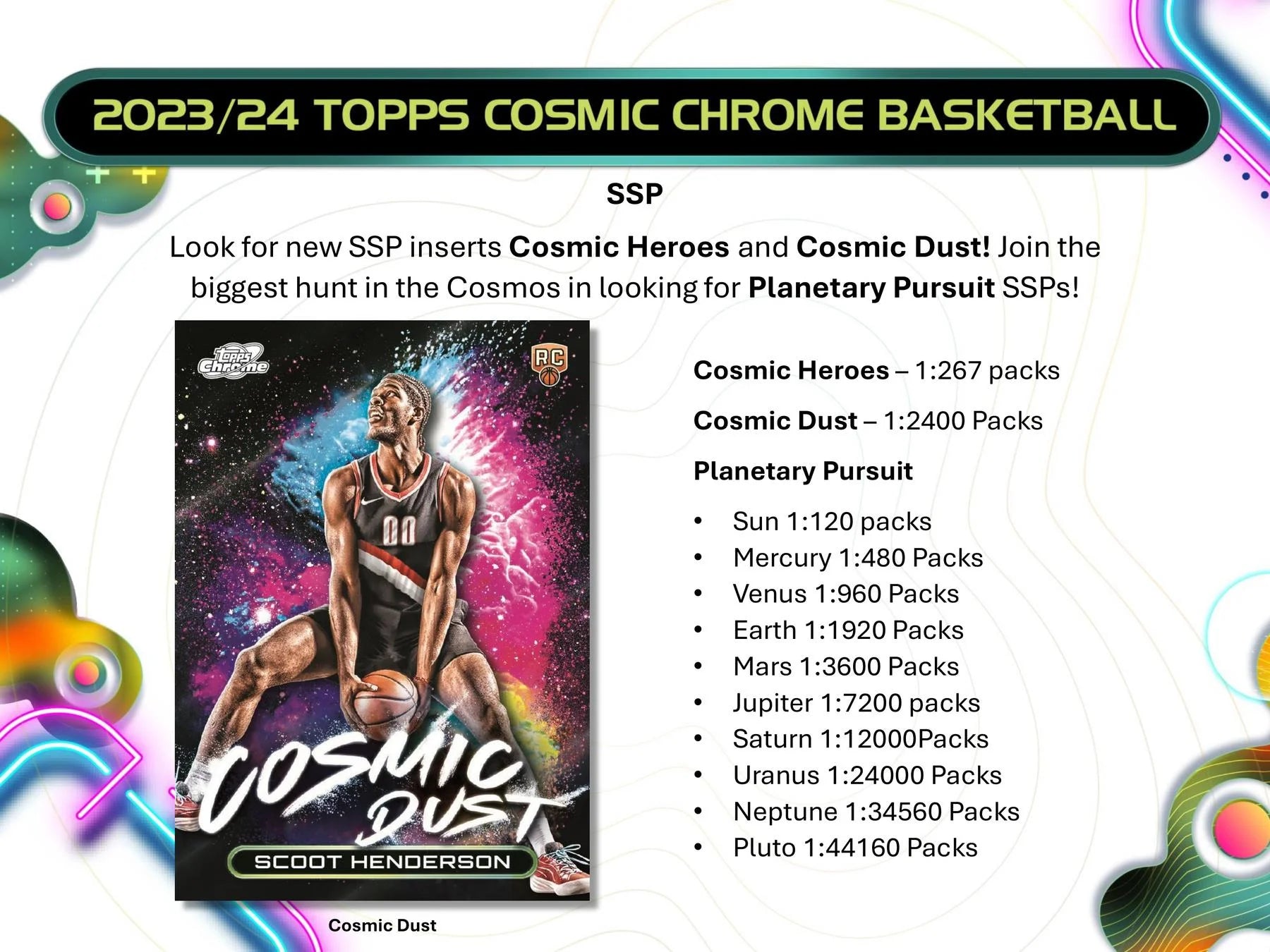 2024 Cosmic Chrome NBA Basketball Hobby Box - Unleash the Universe of Collectible Cards