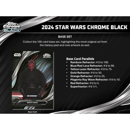 Star Wars Chrome Black Hobby Box 2024 - Exclusive Autographs and Rare Inserts
