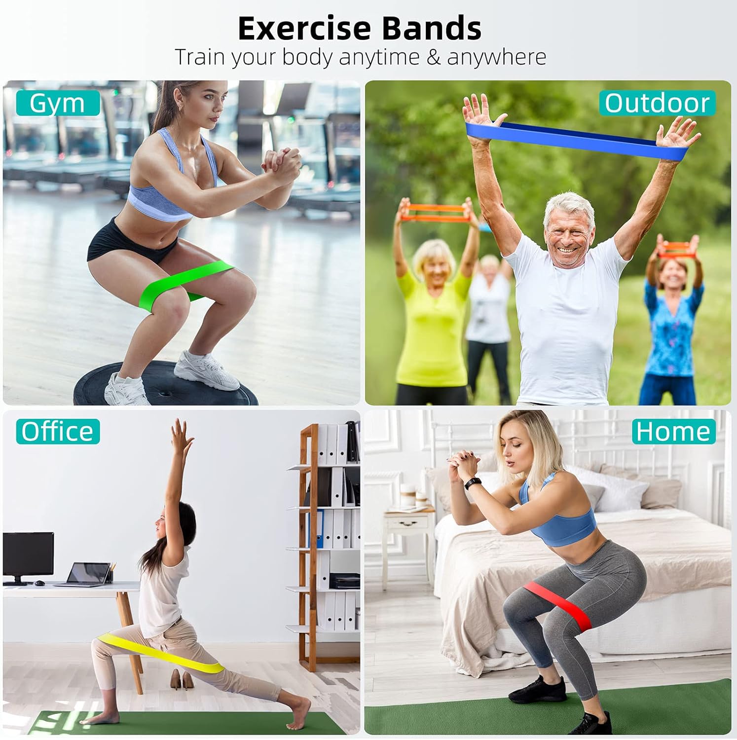 Ultimate Resistance Bands Set for Strength Training - Versatile Elastic Exercise Loops for Yoga, Pilates, and Physical Therapy - Perfect for Building Booty and Sculpting Legs!
