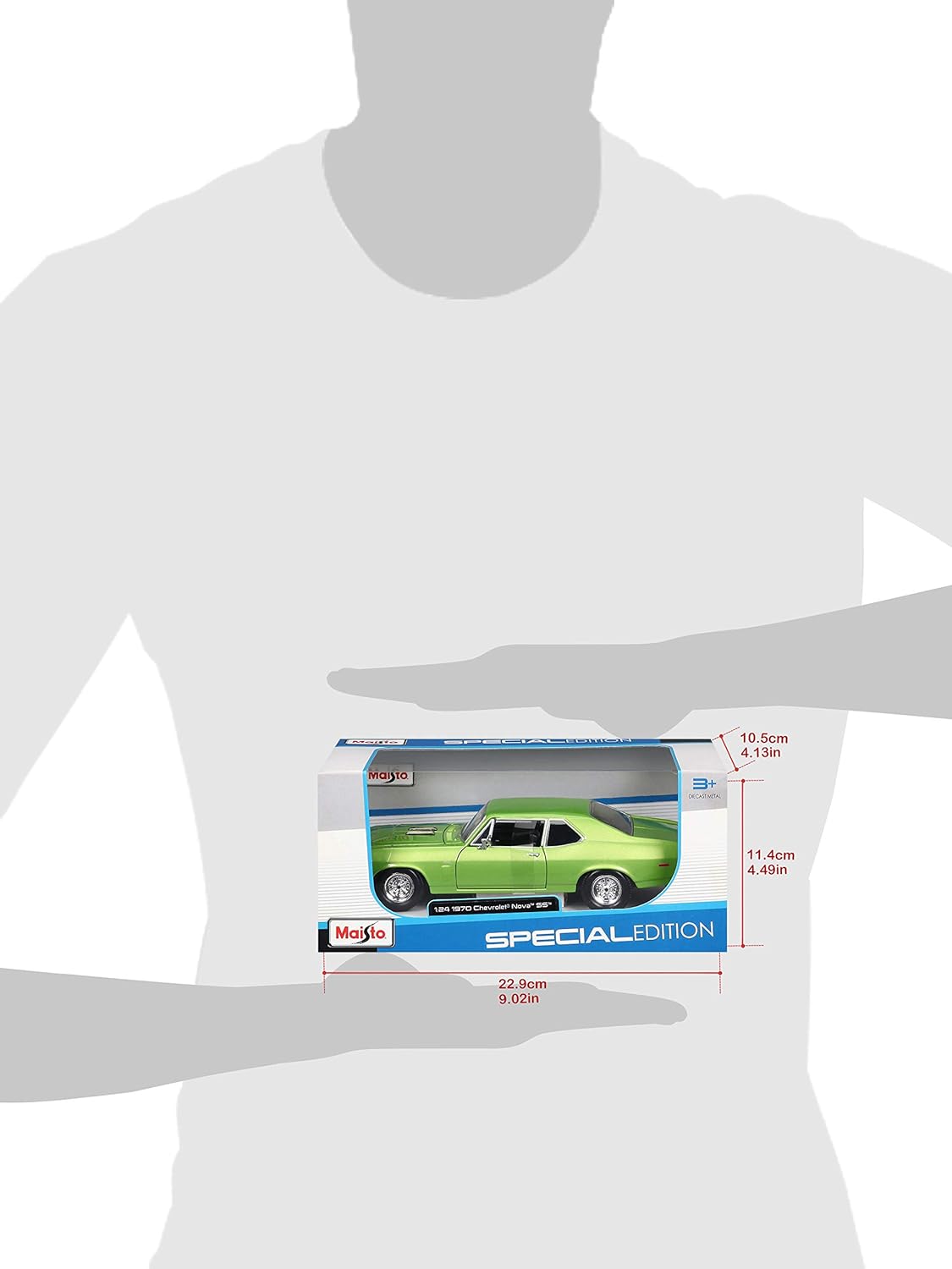 Experience the Thrill of the 1:24 Scale 1970 Chevrolet Nova SS Diecast Vehicle in Stunning Green - Perfect for Collectors and Enthusiasts!