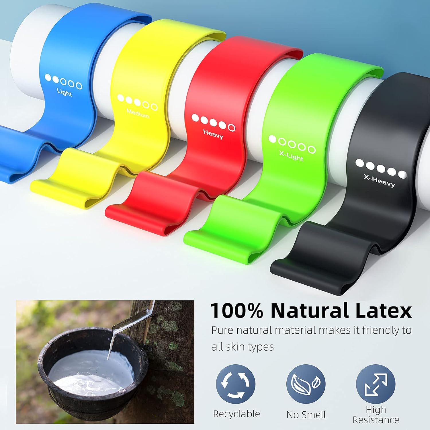 Ultimate Resistance Bands Set for Strength Training - Versatile Elastic Exercise Loops for Yoga, Pilates, and Physical Therapy - Perfect for Building Booty and Sculpting Legs!