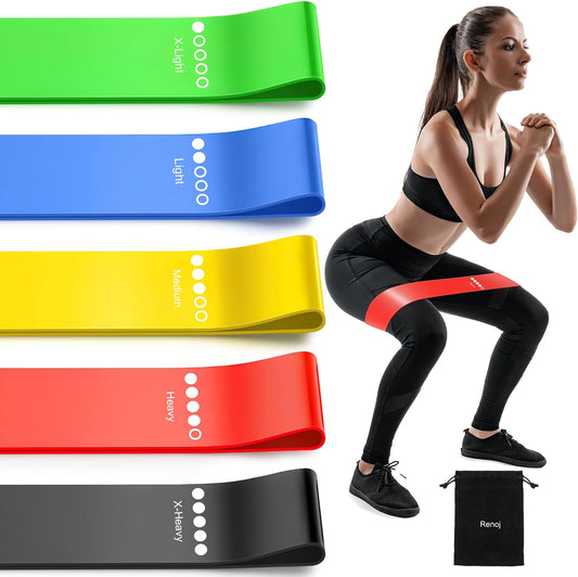 Ultimate Resistance Bands Set for Strength Training - Versatile Elastic Exercise Loops for Yoga, Pilates, and Physical Therapy - Perfect for Building Booty and Sculpting Legs!