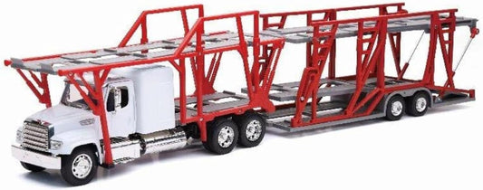New-Ray 1/32 Scale Freightliner 114SD Auto Transporter in White and Red