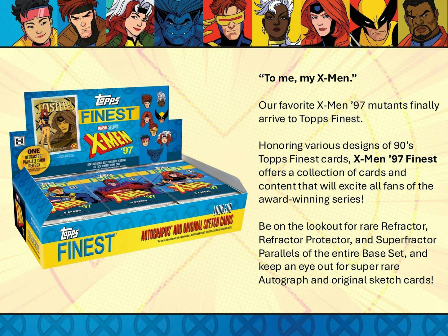Unleash Your Inner Superhero with the 2025 Topps Finest Marvel X-Men '97 Trading Cards Hobby Box!