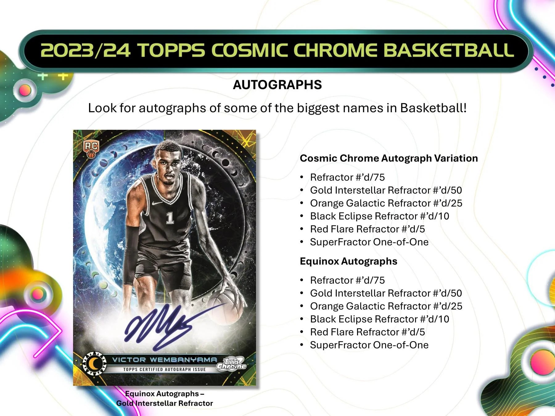 2024 Cosmic Chrome NBA Basketball Hobby Box - Unleash the Universe of Collectible Cards