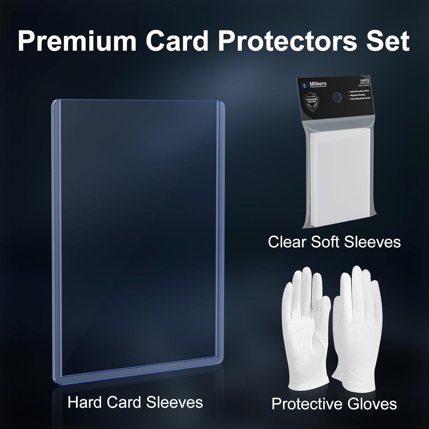 Ultimate 200 Card Sleeves & Top Loaders Set – 100 Premium Hard Plastic Protectors + 100 Clear Sleeves for Superior Card Protection!