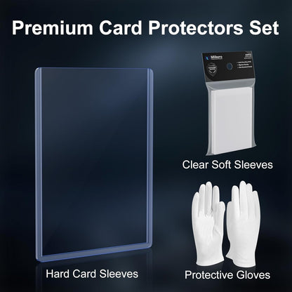 Ultimate 200 Card Sleeves & Top Loaders Set – 100 Premium Hard Plastic Protectors + 100 Clear Sleeves for Superior Card Protection!