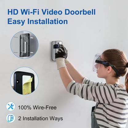Elevate Your Security with the VEAT00L Wireless 1080P Video Doorbell Camera - 2-Way Audio, Instant Alerts & Night Vision!