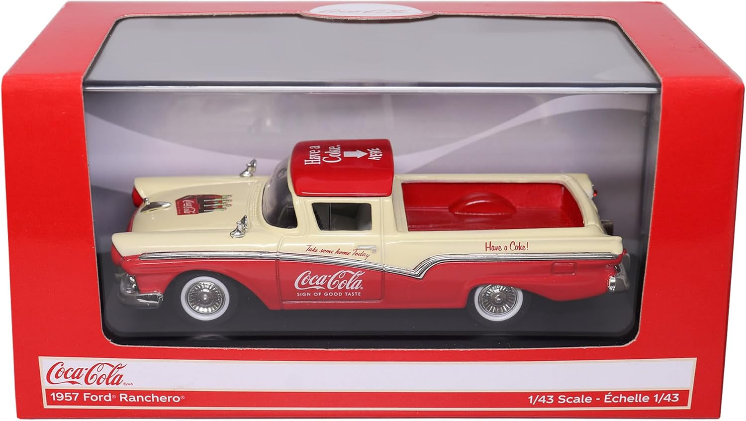Coca-Cola 1957 Ford Ranchero Diecast Collectible - Authentic 1:43 Scale Model with Stunning Vintage Design