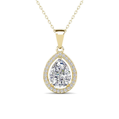 Isabel 18K White Gold Plated Pendant Necklace with Dazzling Simulated Diamond Crystals - A Timeless Elegance for Every Occasion