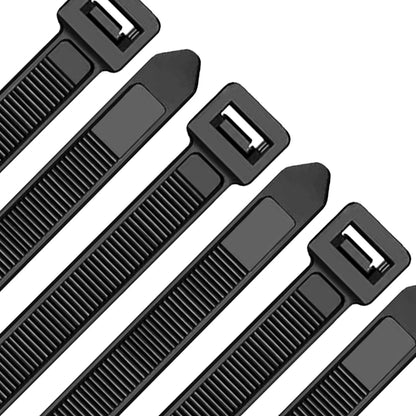 100 Pack of 12 Inch Heavy Duty Black Zip Ties - Durable Cable Management Solution with 120 Lbs Tensile Strength