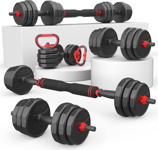 Elevate Your Fitness Game with Our 90Lbs 6-in-1 Adjustable Dumbbell Set - Perfect for Home Gyms and Any Fitness Level!