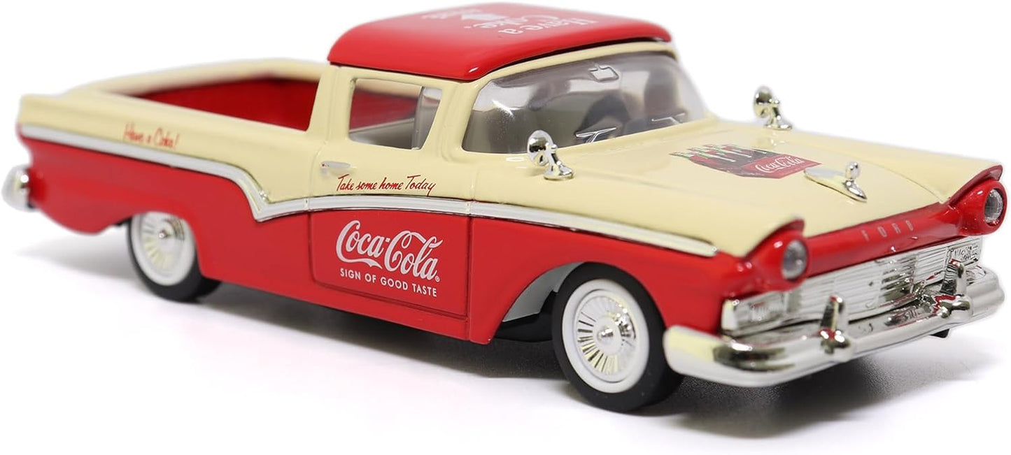 Coca-Cola 1957 Ford Ranchero Diecast Collectible - Authentic 1:43 Scale Model with Stunning Vintage Design