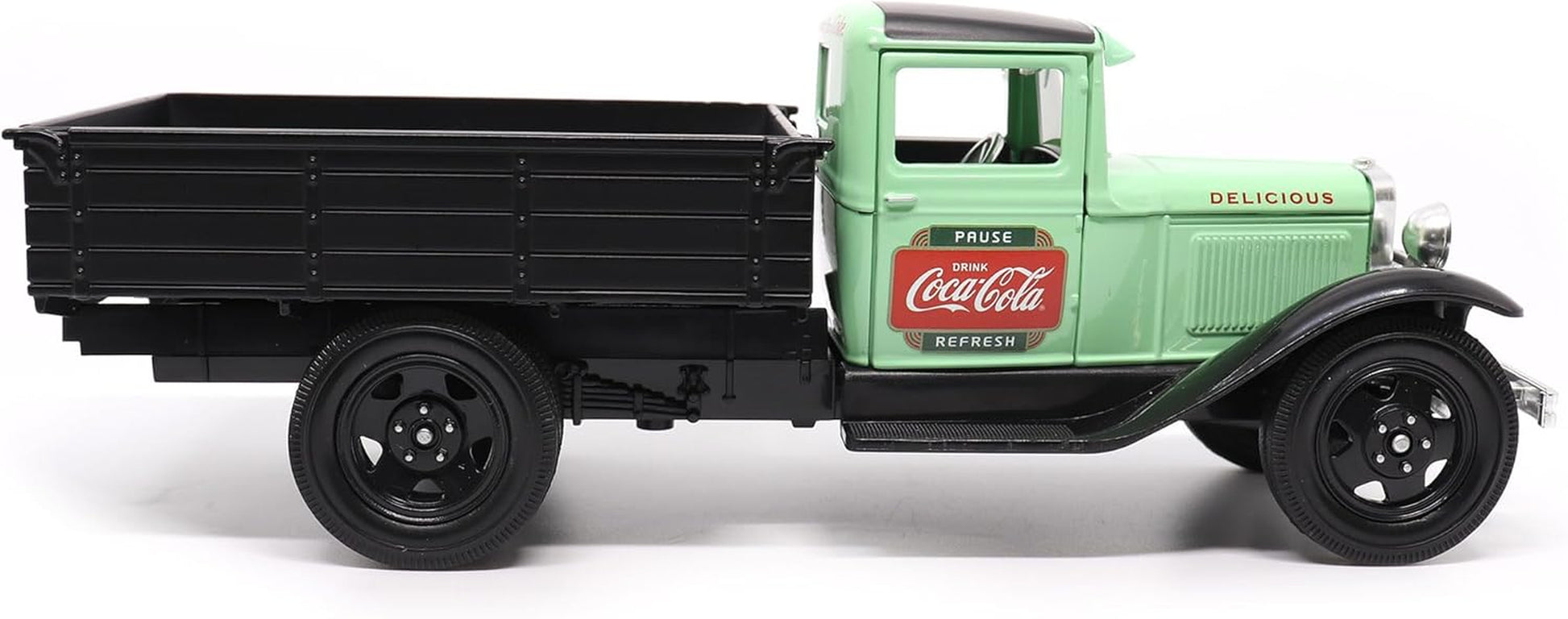 1931 Ford Model AA Pickup Truck Diecast Model - Light Green & Black Coca-Cola Edition by Motor City Classics - 1/24 Scale Collectible for Enthusiasts and Collectors