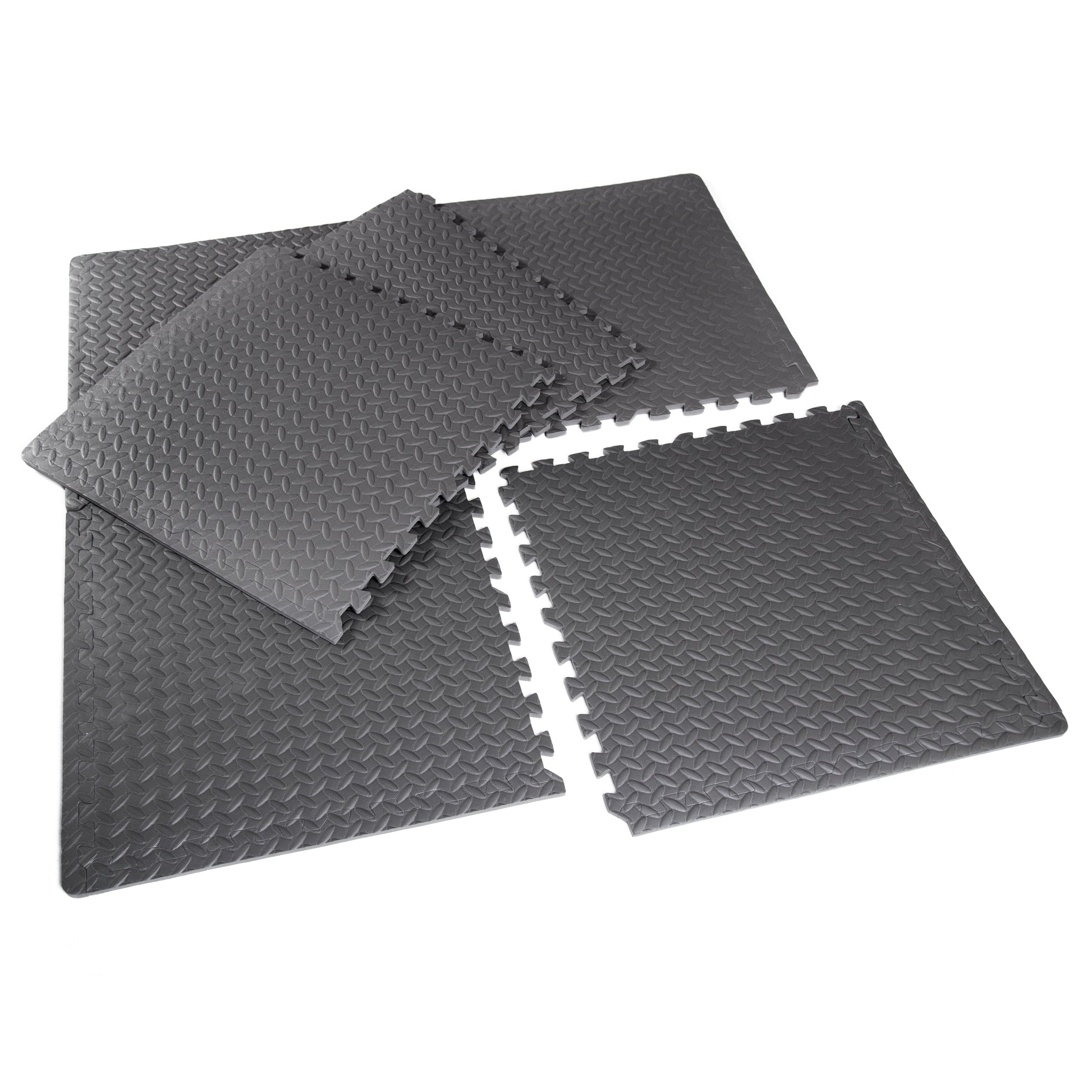 Transform Your Space with 22.3" x 22.3" Gray Foam Interlocking Floor Mats - 6 Piece Set for Ultimate Comfort and Protection
