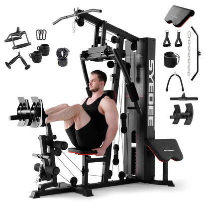 Ultimate Home Gym Station with 150LBS Weight Stack for Comprehensive Body Training