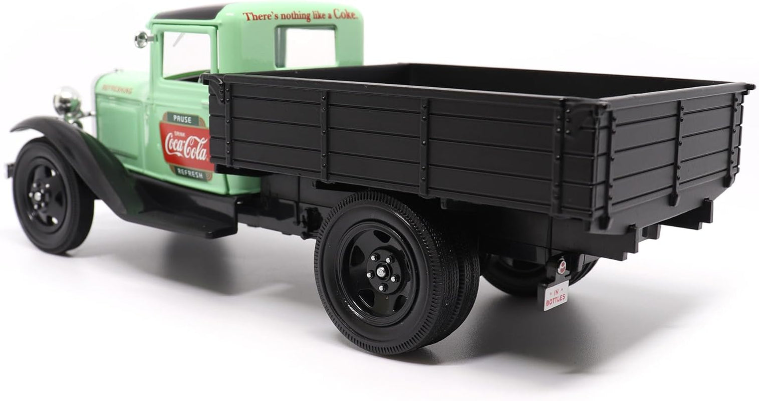 1931 Ford Model AA Pickup Truck Diecast Model - Light Green & Black Coca-Cola Edition by Motor City Classics - 1/24 Scale Collectible for Enthusiasts and Collectors