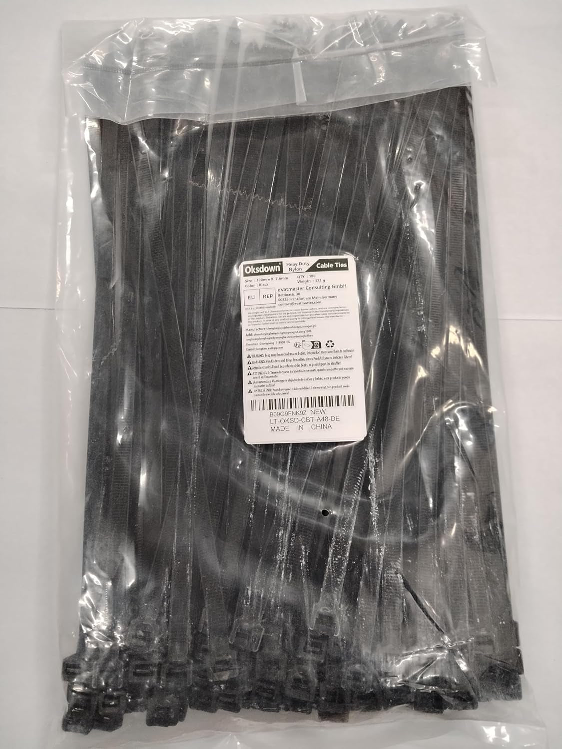 100 Pack of 12 Inch Heavy Duty Black Zip Ties - Durable Cable Management Solution with 120 Lbs Tensile Strength