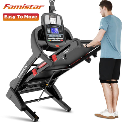 Unleash Your Fitness Potential with the 5.1HP Portable Folding Treadmill - 15% Auto Incline, 300 LB Capacity, and FREE APP Control!