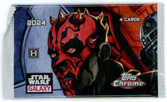 Star Wars Chrome Black 2024 Galaxy Trading Card Hobby Pack - Exclusive Four Card Set Featuring Darth Vader