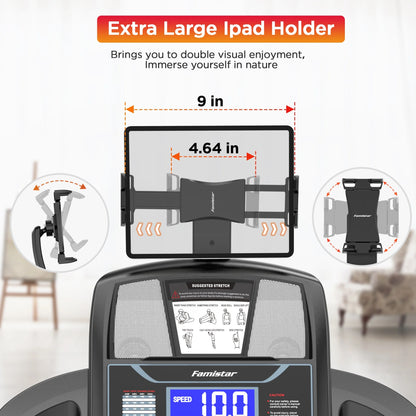 Unleash Your Fitness Potential with the 5.1HP Portable Folding Treadmill - 15% Auto Incline, 300 LB Capacity, and FREE APP Control!