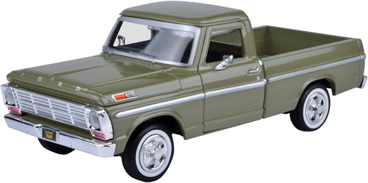 1969 Ford F-100 Pickup Truck - Stunning Green Diecast Model, 1:24 Scale Precision Collectible