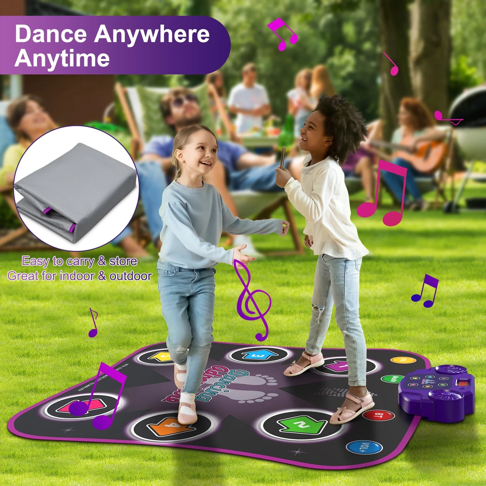 Unleash Fun and Fitness with the Beefunni Interactive Dance Mat: The Ultimate Bluetooth Game Pad for Kids Aged 3-6 - Perfect Birthday Gift!