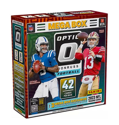 Unleash Your Inner NFL Fan with the 2023 Donruss Optic Football Mega Box - Exciting Trading Card Collecting Awaits!