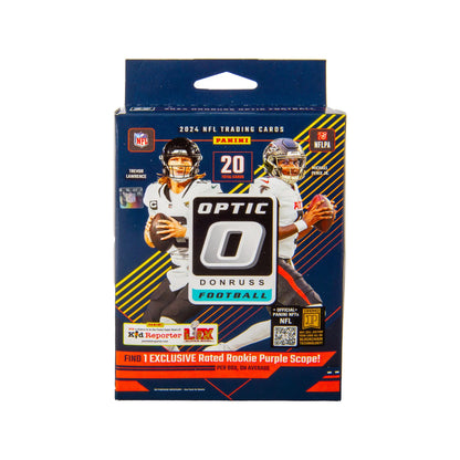 Unleash the Excitement with the 2024 Donruss Optic NFL Football Trading Cards Hanger Box - 20 Cards & Exclusive Rated Rookie Scope!