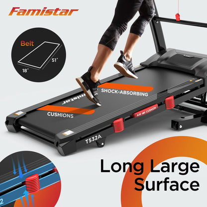 Unleash Your Fitness Potential with the 5.1HP Portable Folding Treadmill - 15% Auto Incline, 300 LB Capacity, and FREE APP Control!