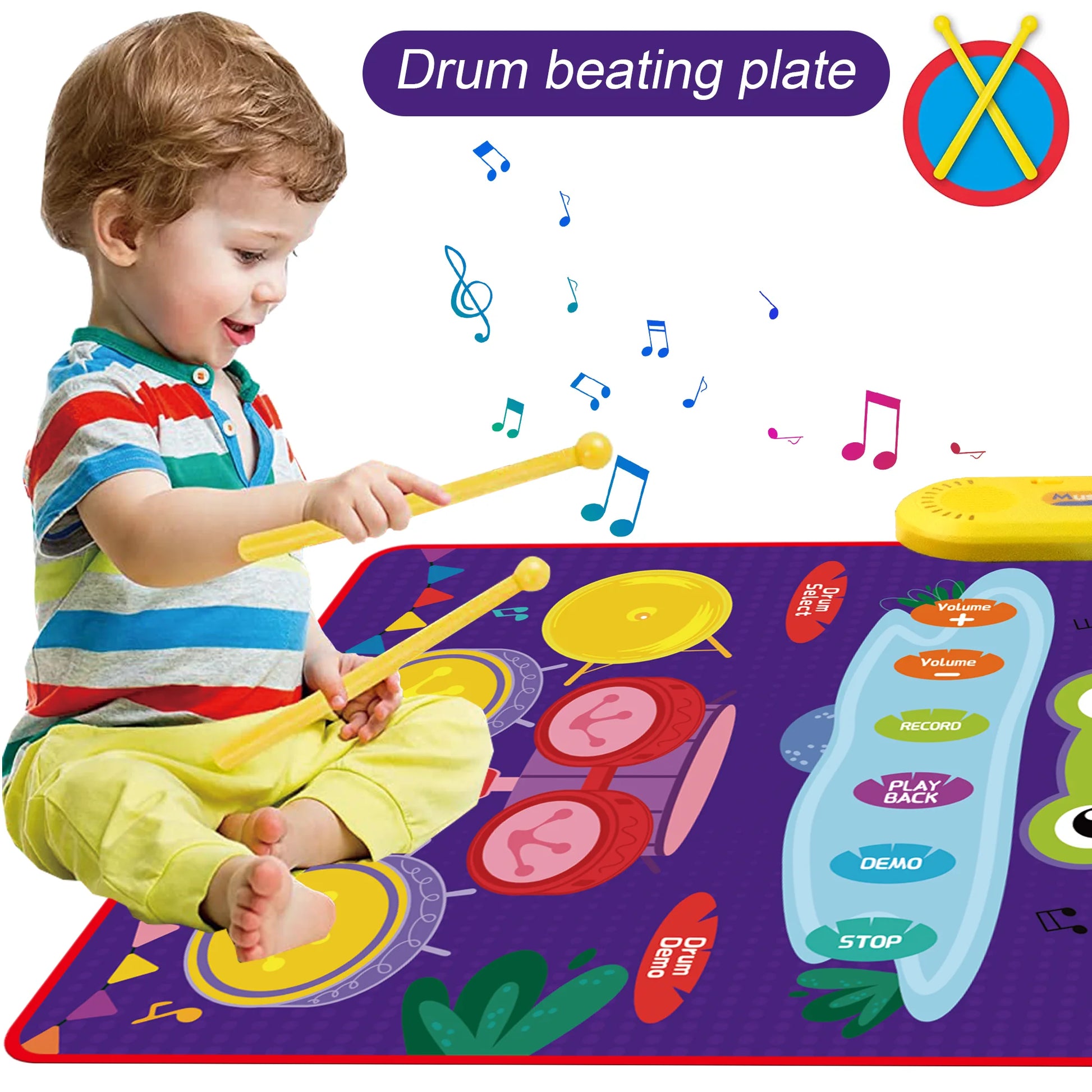 Deluxe 2-in-1 Musical Piano & Drum Mat - The Ultimate Learning Gift for Toddlers Aged 1-6!