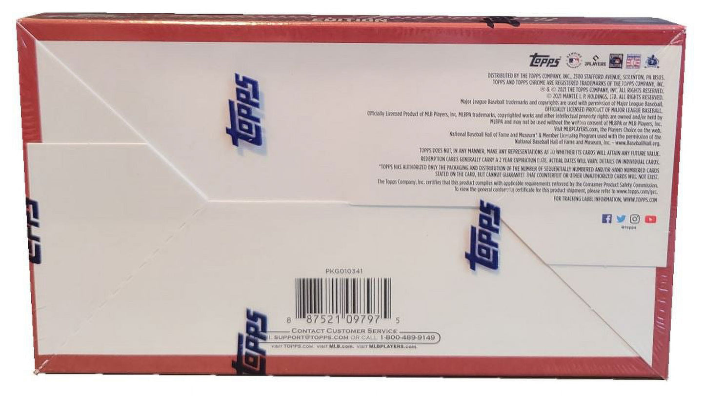 Unleash the Excitement with the 2021 Topps Chrome Platinum Anniversary Baseball Hobby Box - Featuring Mike Trout!